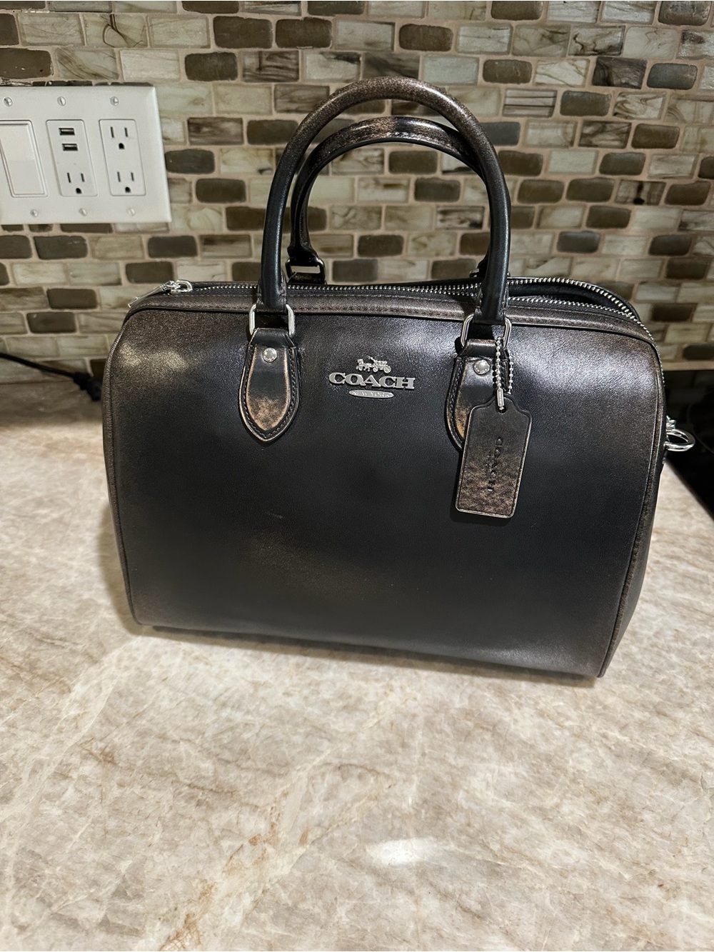 COACH Rowan Large Satchel Bag in Loved Leather